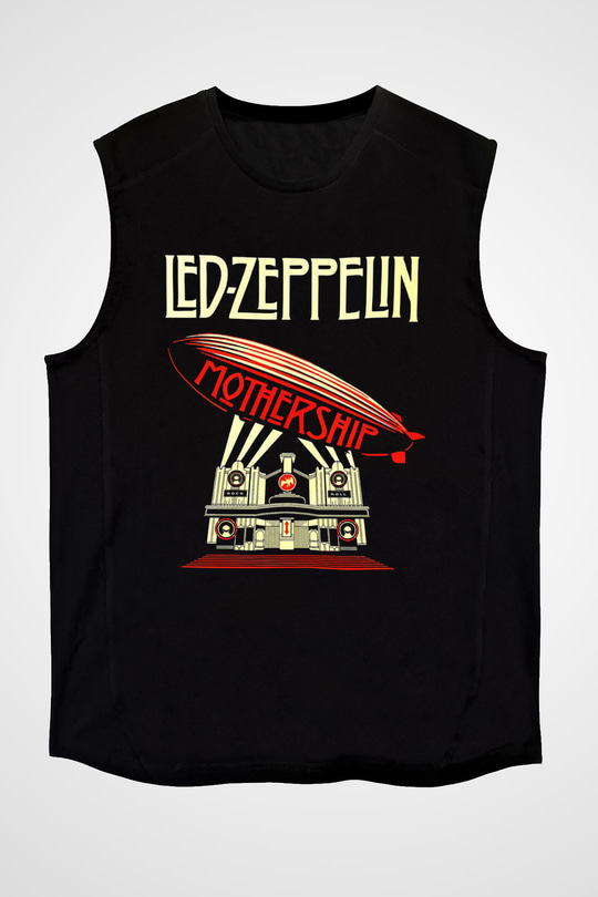Led Zeppelin Mothership Siyah Unisex Kolsuz Tişört