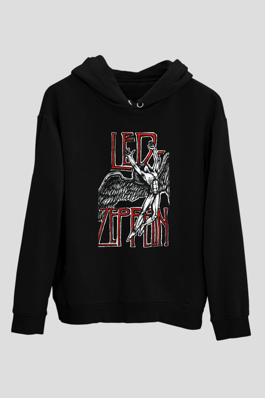 Led Zeppelin Siyah Unisex Hoodie