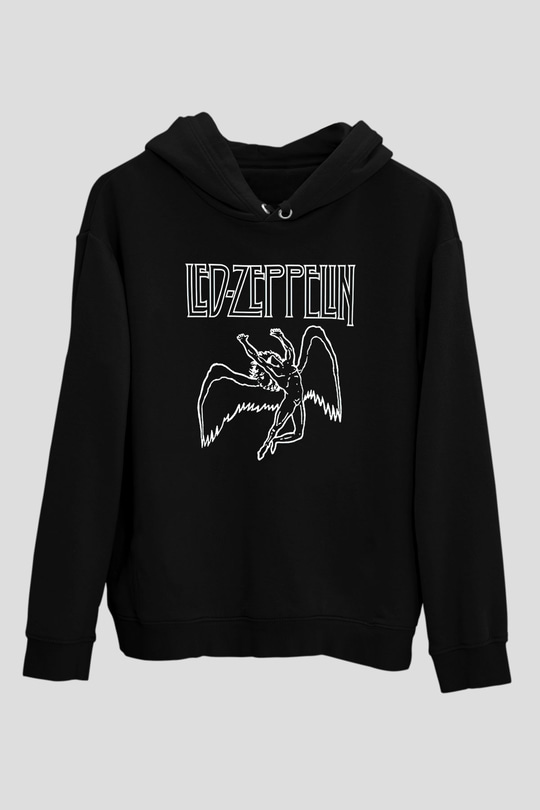 Led Zeppelin Siyah Unisex Hoodie