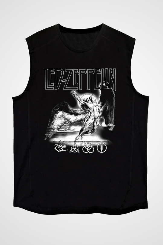 Led Zeppelin Siyah Unisex Kolsuz Tişört