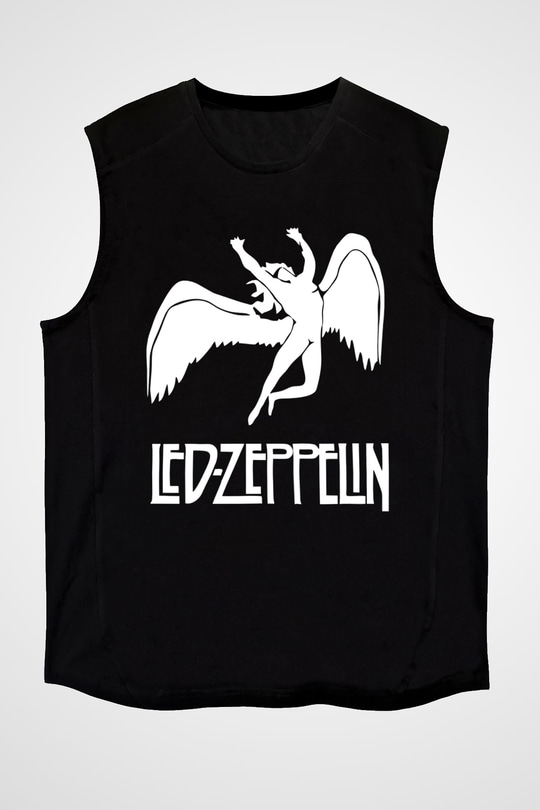 Led Zeppelin Siyah Unisex Kolsuz Tişört
