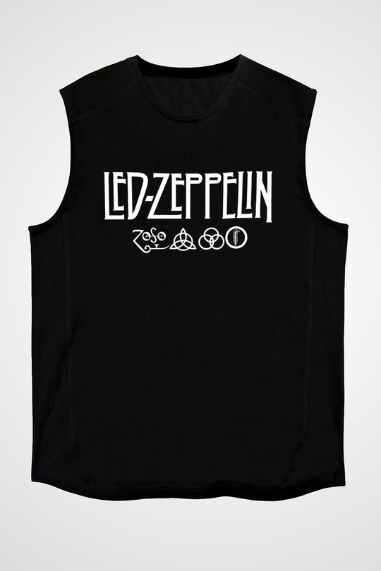 Led Zeppelin Siyah Unisex Kolsuz Tişört