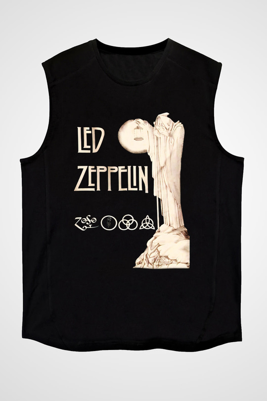 Led Zeppelin Siyah Unisex Kolsuz Tişört