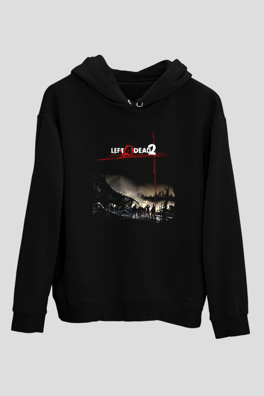 Left 4 Dead Siyah Unisex Hoodie
