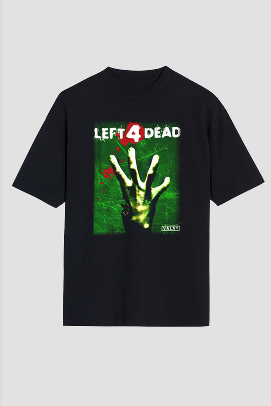 Left 4 Dead Siyah Unisex Oversize Tişört T-Shirt
