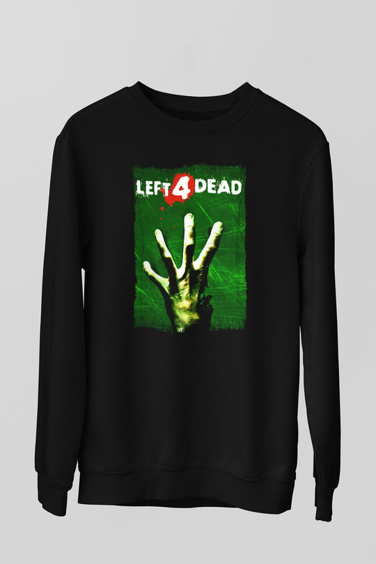 Left 4 Dead Siyah Unisex Sweatshirt