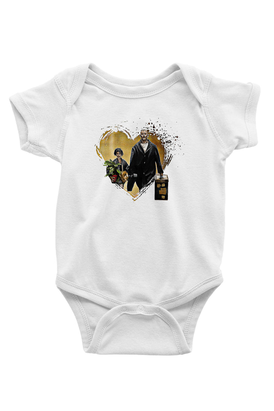 Leon Baskılı Beyaz Unisex Bebek Body - Zıbın
