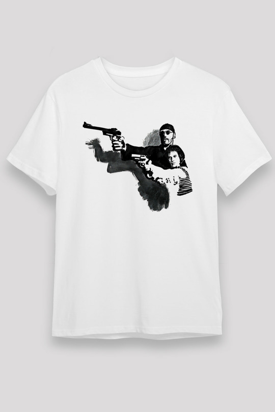 Leon Unisex Baskılı Beyaz Tişört - Tshirt