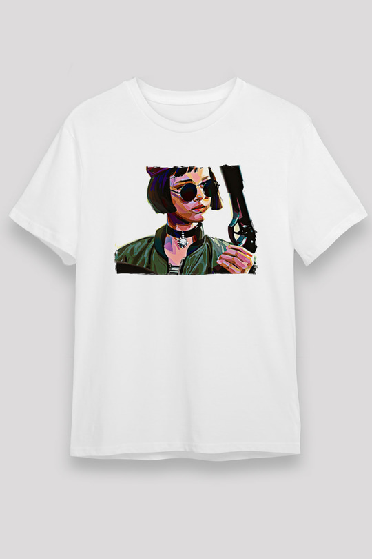 Leon Unisex Baskılı Beyaz Tişört - Tshirt
