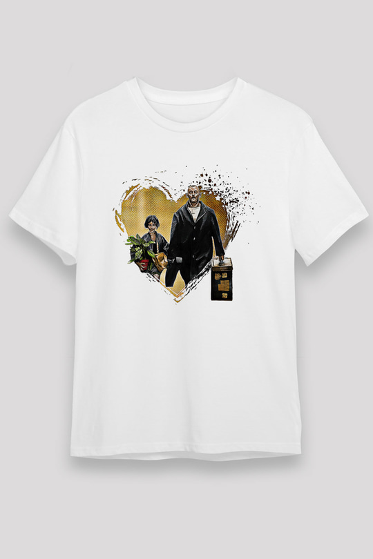 Leon Unisex Baskılı Beyaz Tişört - Tshirt