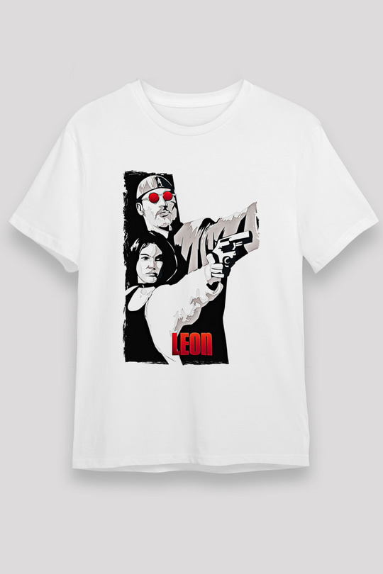 Leon Unisex Baskılı Beyaz Tişört - Tshirt