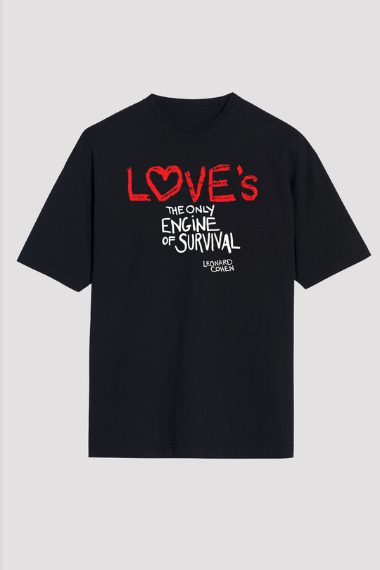 Leprous Baskılı Unisex Siyah Oversize Tişört - Tshirt