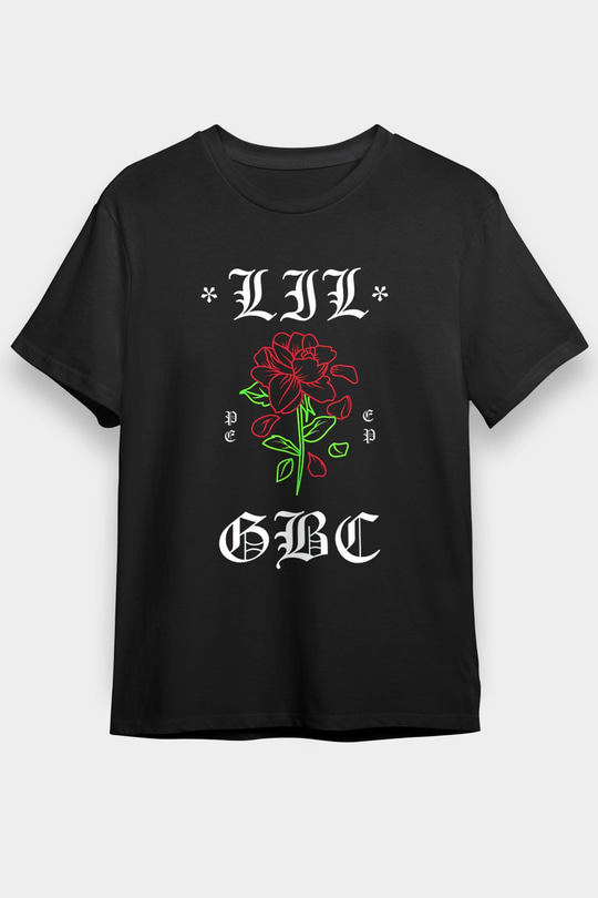 Lil Peep Baskılı Unisex Siyah Tişört - Tshirt