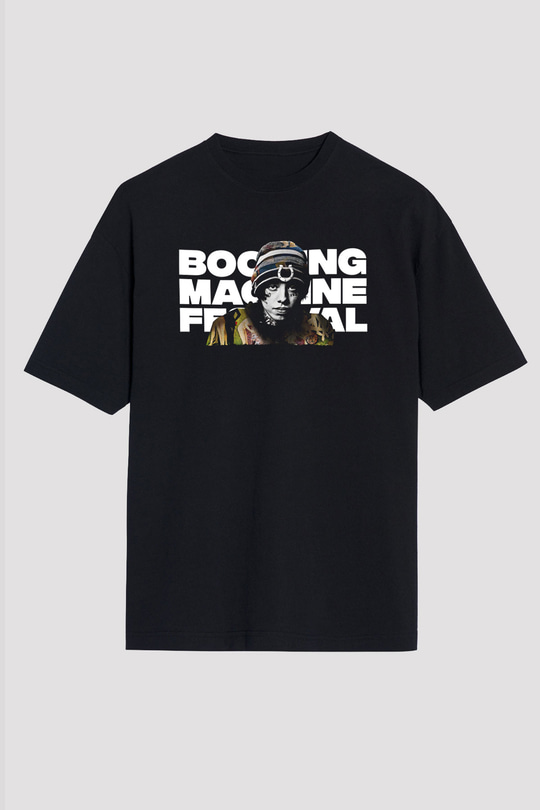 Lil Xan Baskılı Unisex Siyah Oversize Tişört - Tshirt