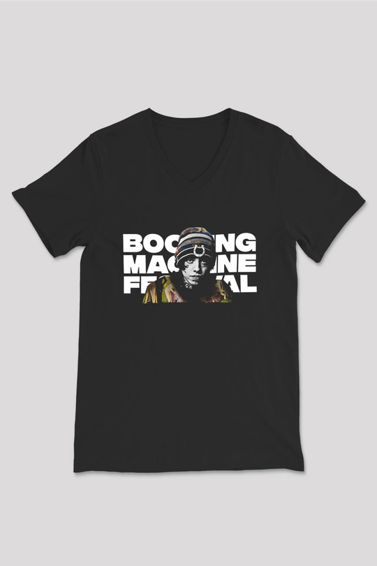Lil Xan Baskılı Unisex Siyah V Yaka Tişört - Tshirt
