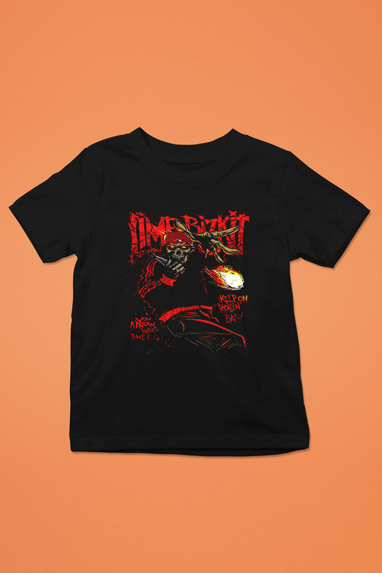 Limp Bizkit Baskılı Unisex Siyah Çocuk Tişört - Tshirt