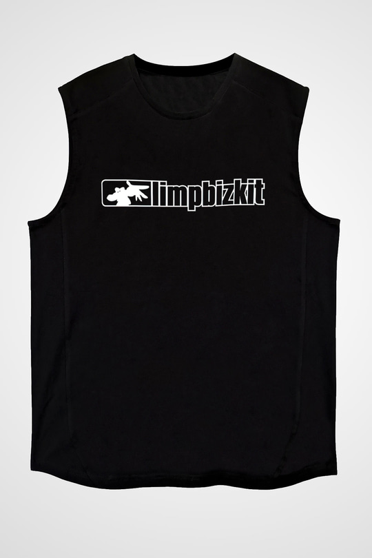 Limp Bizkit Baskılı Unisex Siyah Kolsuz Tişört - Tshirt