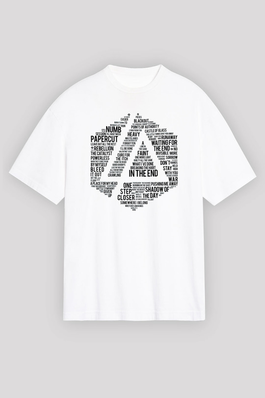 Linkin Park Beyaz Unisex Oversize Tişört T-Shirt
