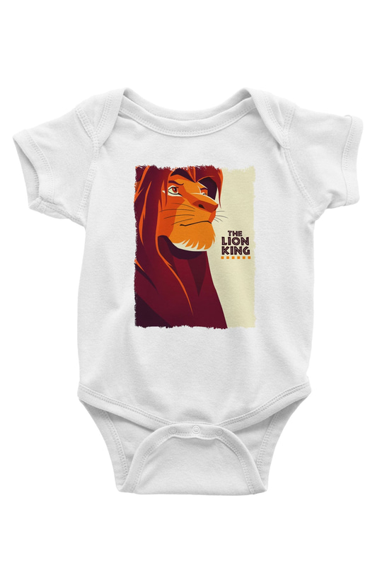 Lion King Beyaz Bebek Body - Zıbın