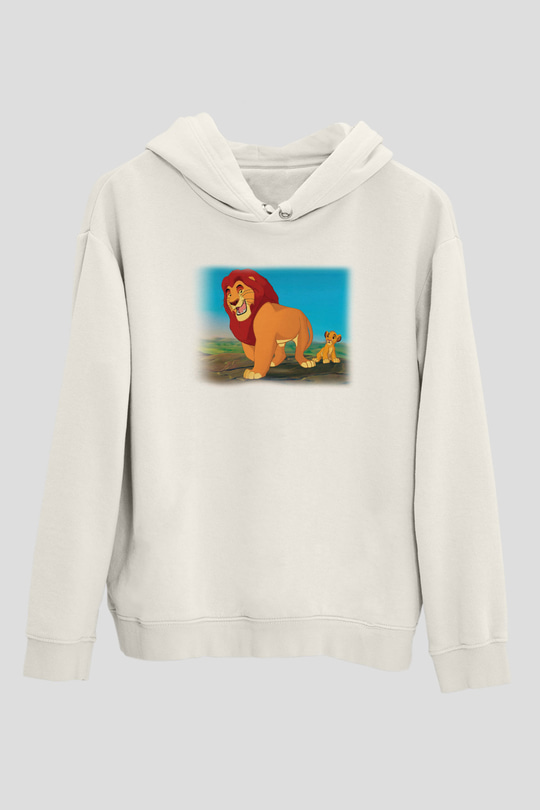 Lion King Beyaz Unisex Hoodie