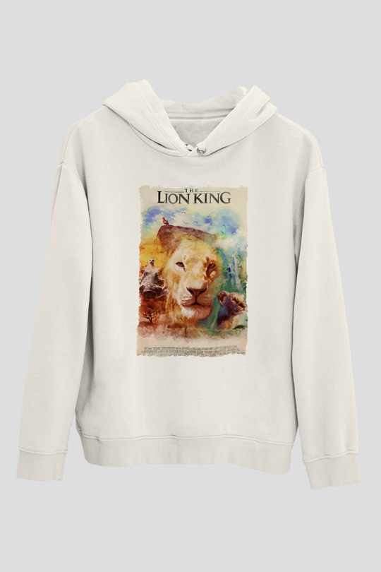 Lion King Beyaz Unisex Hoodie