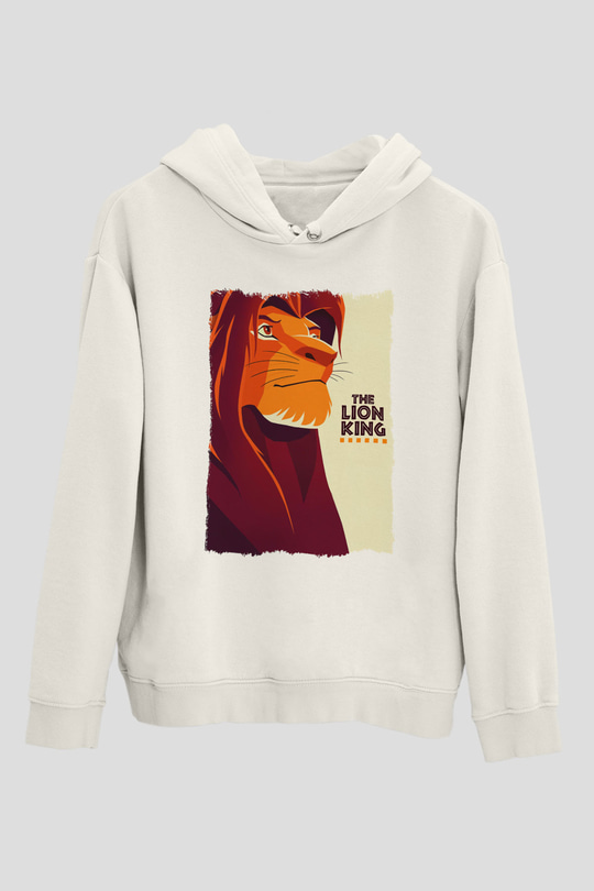 Lion King Beyaz Unisex Hoodie