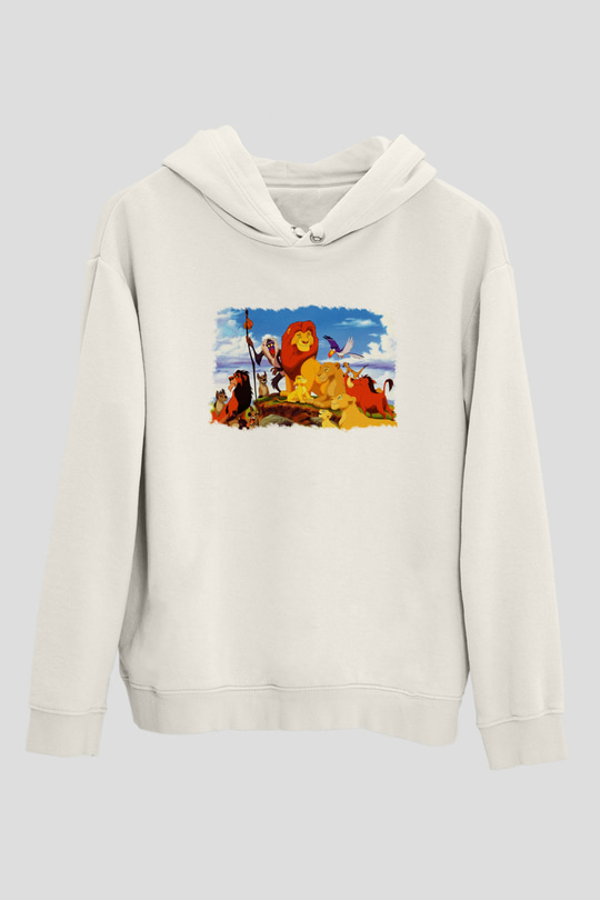 Lion King Beyaz Unisex Hoodie