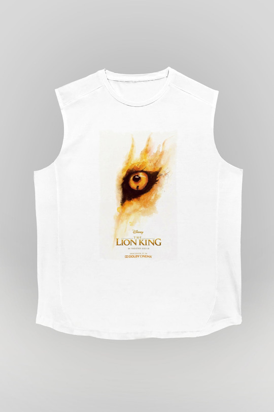 Lion King Beyaz Unisex Kolsuz Tişört