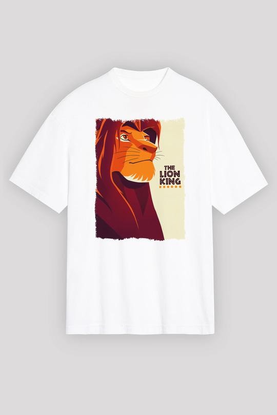 Lion King Beyaz Unisex Tişört T-Shirt