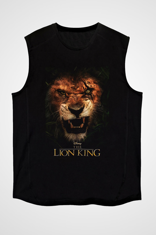 Lion King Siyah Unisex Kolsuz Tişört