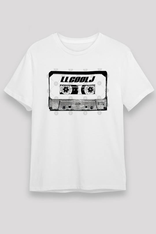 LL Cool J Baskılı Unisex Beyaz Tişört - Tshirt