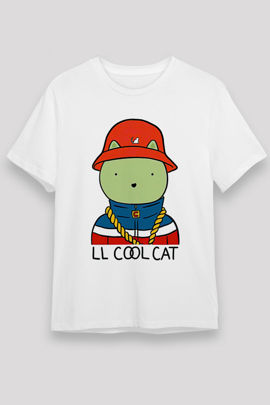 LL Cool J Baskılı Unisex Beyaz Tişört - Tshirt