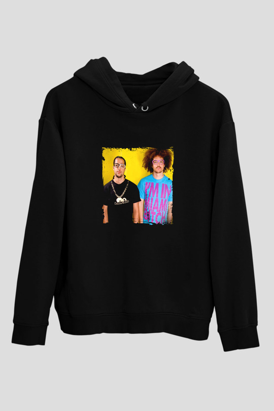 LMFAO Baskılı Unisex Siyah Hoodie