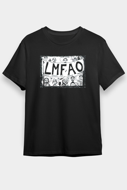 LMFAO Siyah Unisex Tişört T-Shirt - TişörtFabrikası