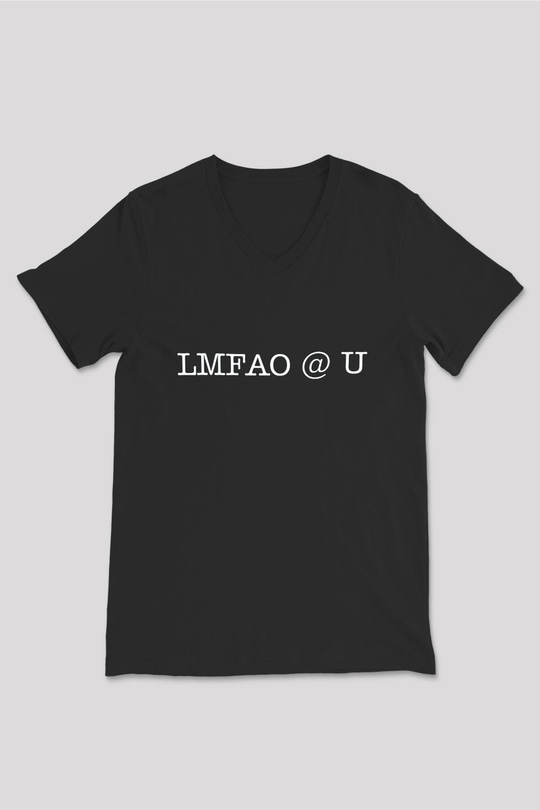 LMFAO Siyah Unisex V Yaka Tişört