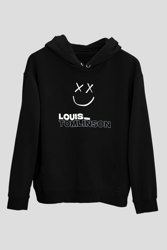 Louis Tomlinson Baskılı Unisex Siyah Hoodie