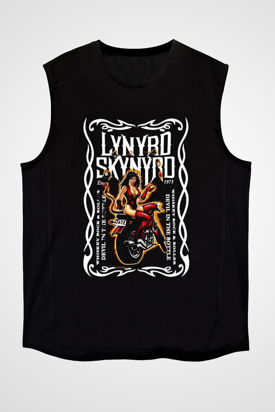 Lynyrd Skynyrd Siyah Unisex Kolsuz Tişört