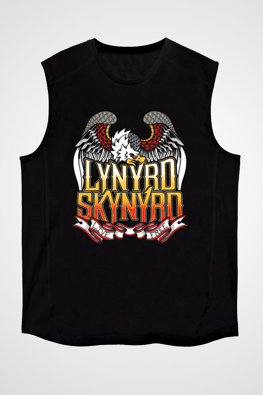 Lynyrd Skynyrd Siyah Unisex Kolsuz Tişört