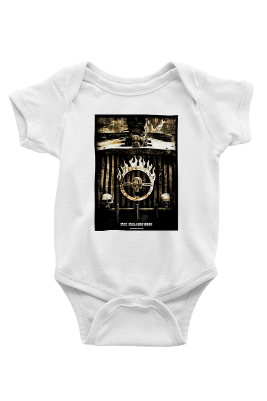 Mad Max Baskılı Beyaz Unisex Bebek Body - Zıbın
