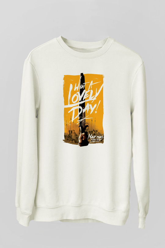 Mad Max Beyaz Unisex Sweatshirt