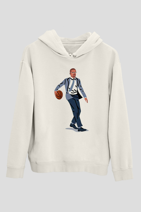 Malcolm X James Baskılı Beyaz Unisex Kapüşonlu Sweatshirt
