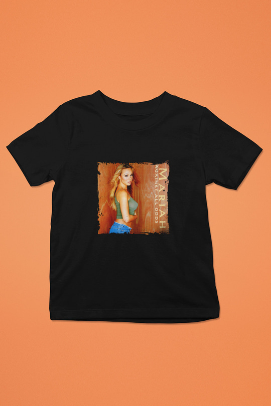 Mariah Carey Baskılı Unisex Siyah Çocuk Tişört