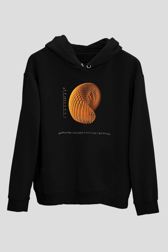 Marillion Baskılı Unisex Siyah Kapüşonlu Sweatshirt