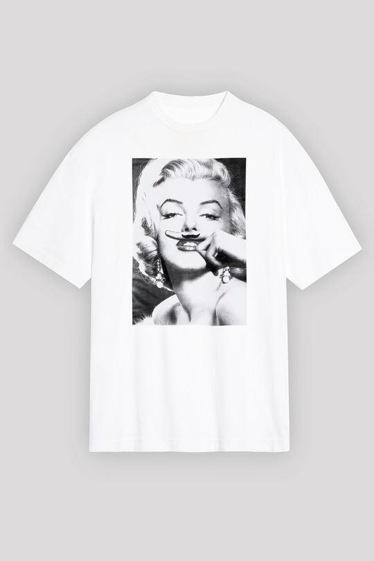 Marilyn Monroe Beyaz Unisex Oversize Tişört T-Shirt
