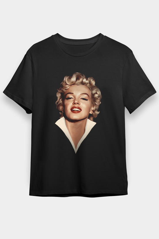 Marilyn Monroe Siyah Unisex Tişört T-Shirt - TişörtFabrikası