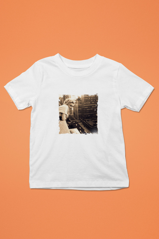 Marilyn Monroe Unisex Baskılı Beyaz Çocuk Tişört