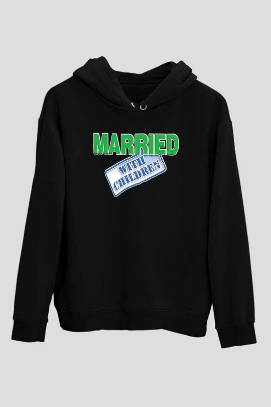 Married with Children Siyah Unisex Hoodie