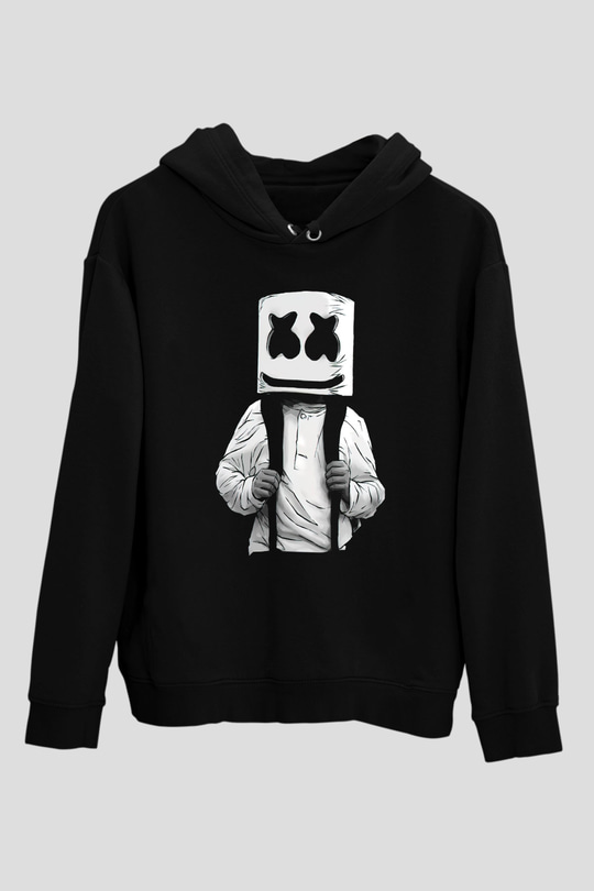 Marshmello Siyah Unisex Hoodie