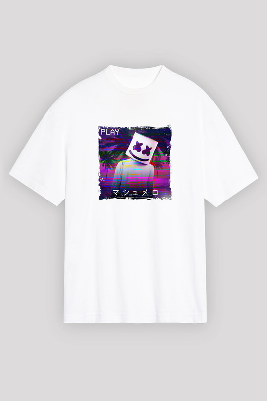 MarshmelloBaskılı Beyaz Tişört