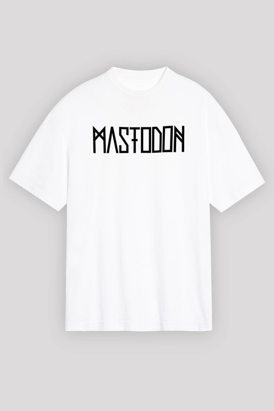 Mastodon Beyaz Unisex Oversize Tişört T-Shirt